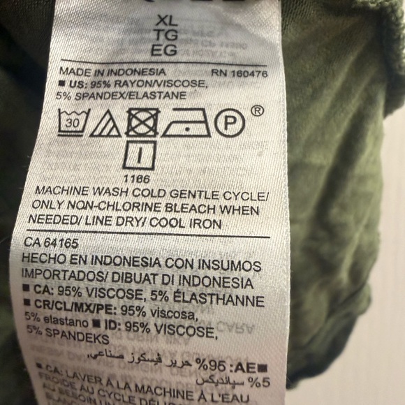 Old Navy Luxe Green Palm Leaf Print Tropical Swing Tank Top Tee - size XL - Picture 5 of 7